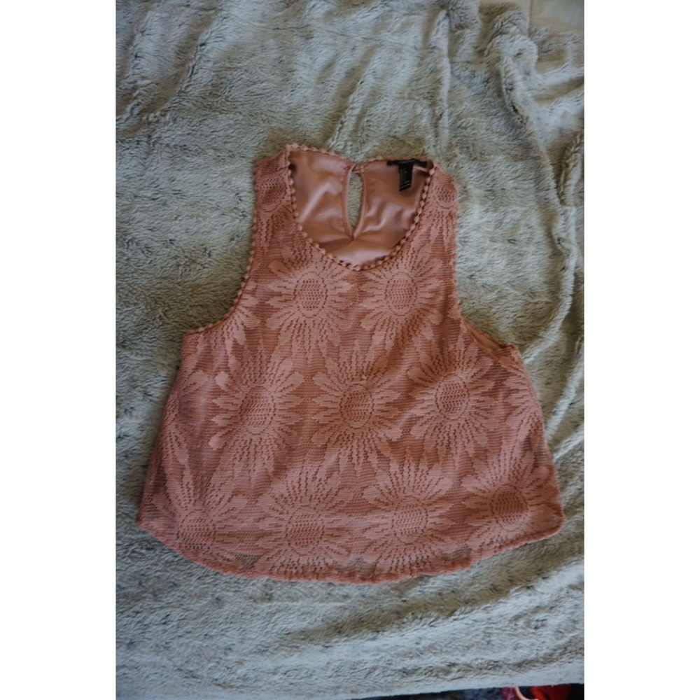 Forever 21 mauve floral top